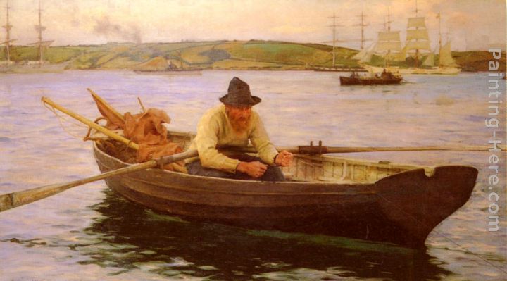 The Fisherman painting - Henry Scott Tuke The Fisherman art painting